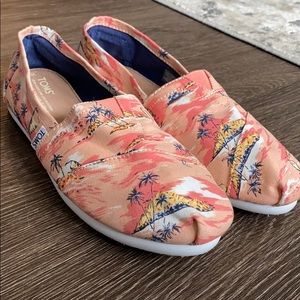 Toms Tropical Coral Shoes